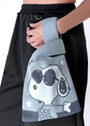 Peanuts Joe Cool Snoopy Knitted Baggu Grey Mini Tote