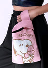 Peanuts Snoopy Loves Ice Cream Knitted Baggu Pink Mini Tote