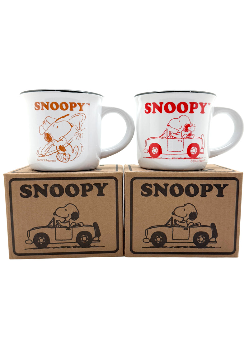 Peanuts Snoopy Road Trip Mugs -2PC Set