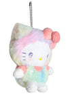 Sanrio Hello Kitty Pastel Rainbow Plush Ball Chain Mascot Keychain