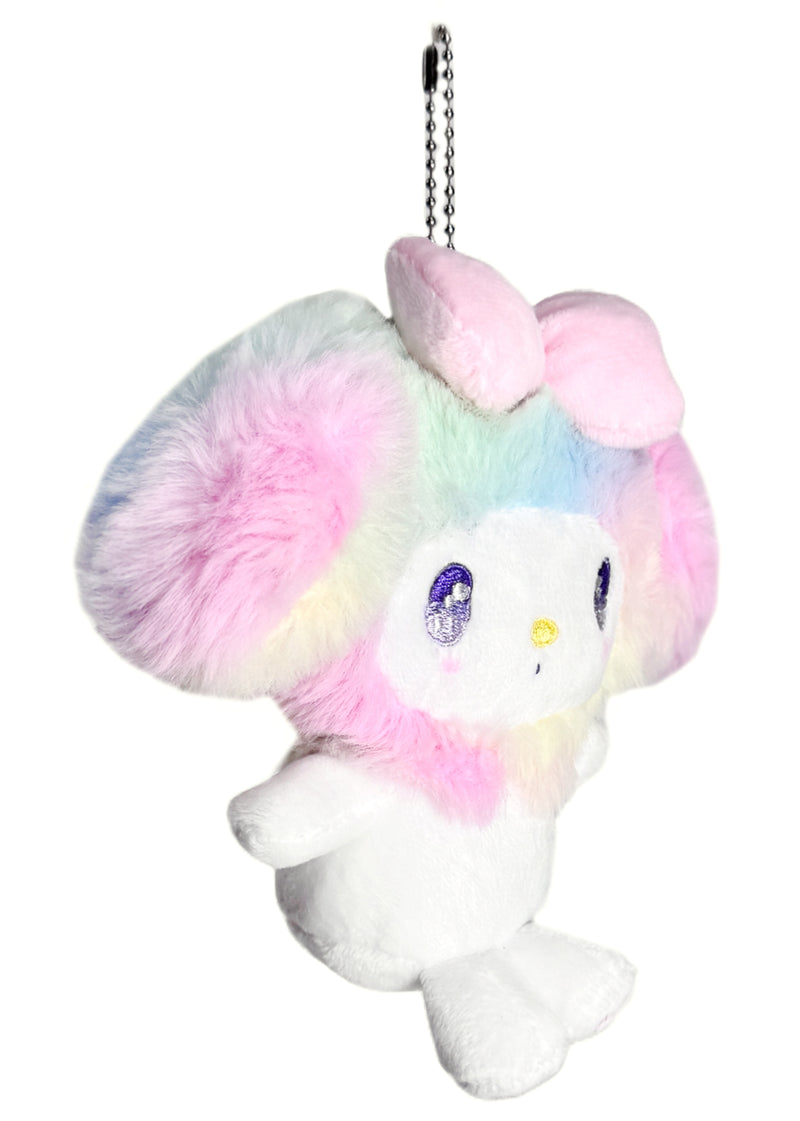 Sanrio My Melody Pastel Rainbow Plush Ball Chain Mascot Keychain