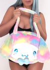 Sanrio Cinnamoroll Pastel Rainbow Anime Eyes Plush Tote