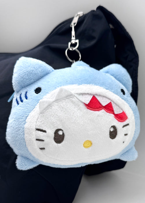 Sanrio Hello Kitty Jaws Cosplay Retractable Cord Pass Holder Plush Mascot