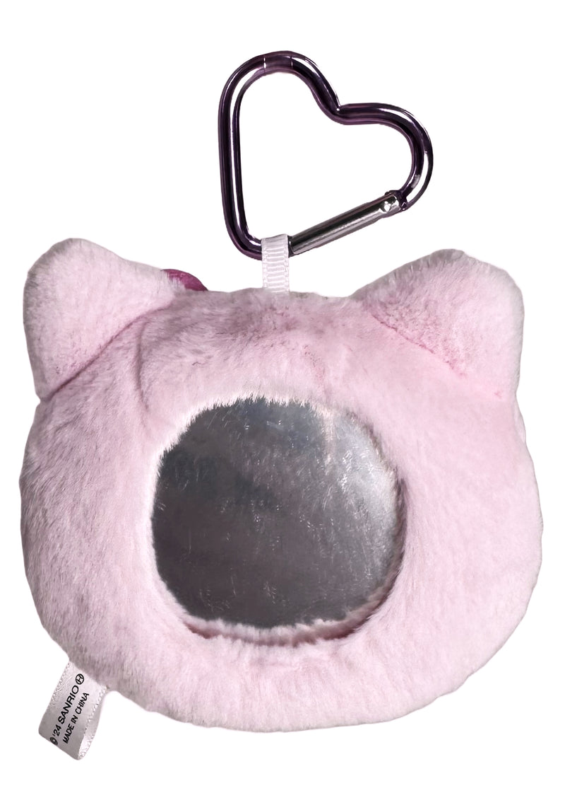 Sanrio Hello Kitty Pink Plush Mascot Carabiner with Mirror