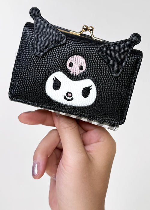 Sanrio Kuromi Face Flap Wallet