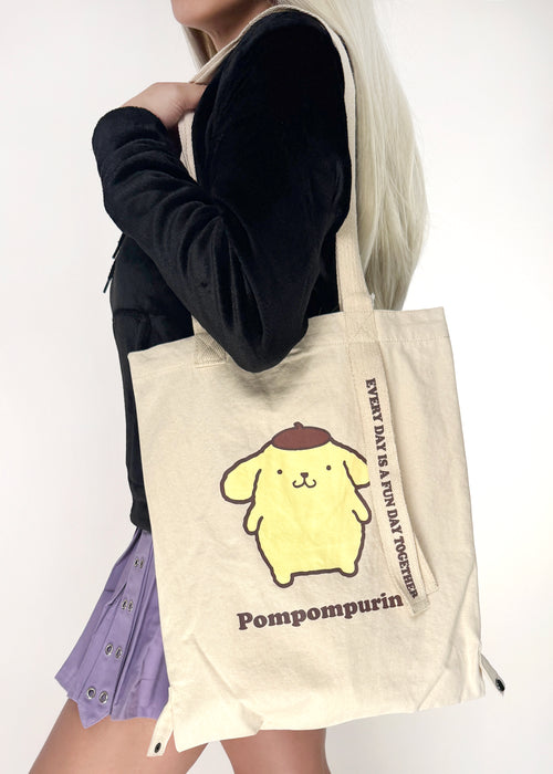 Sanrio Pompompurin Convertible Canvas Tote