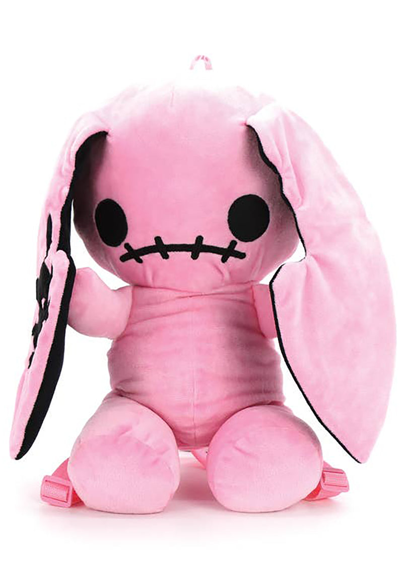 Naughty Bunny Pink Plush Backpack