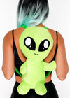 Neon Alien Plush Backpack