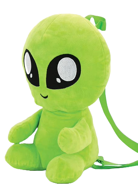 Neon Alien Plush Backpack