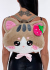 Kawaii Strawberry Kitty Plush Backpack