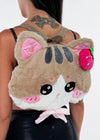 Kawaii Strawberry Kitty Plush Backpack