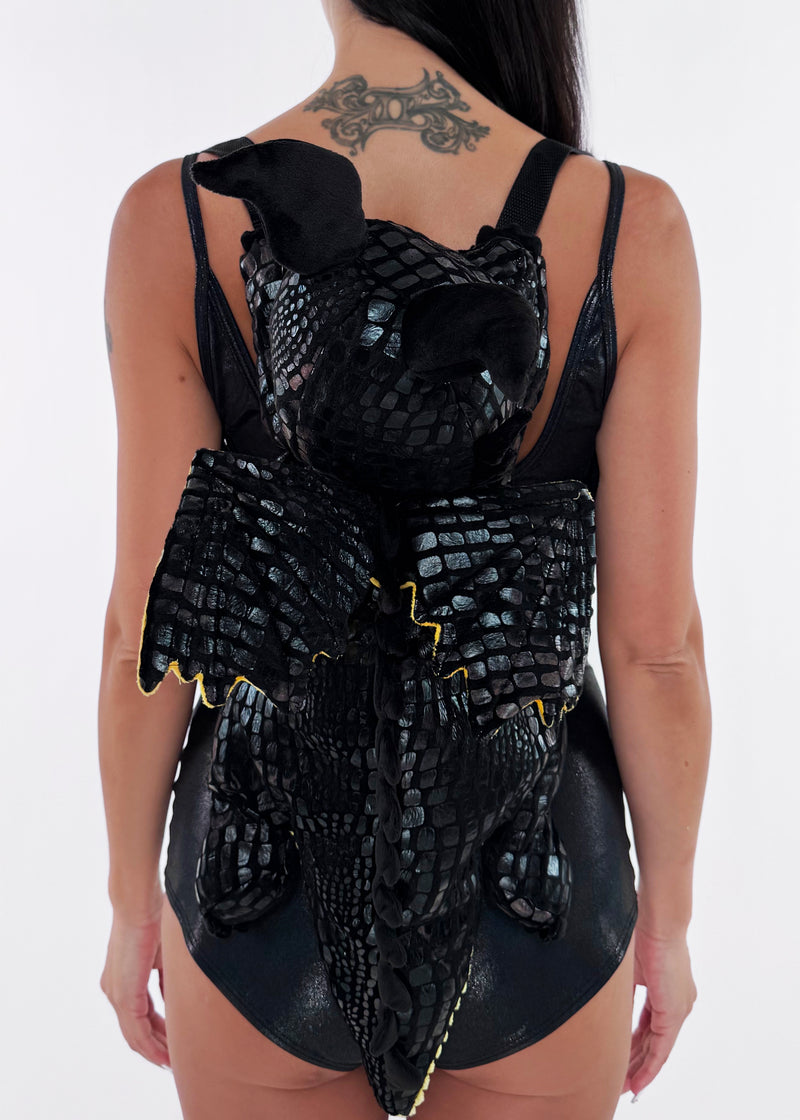Black Dragon Plush Backpack