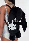 Naughty Bunny Black Plush Backpack