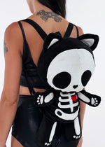 Skeleton Kitty Plush Backpack