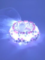 Lavender Luminous Light Up Ribbon Rave Kandi Bracelet