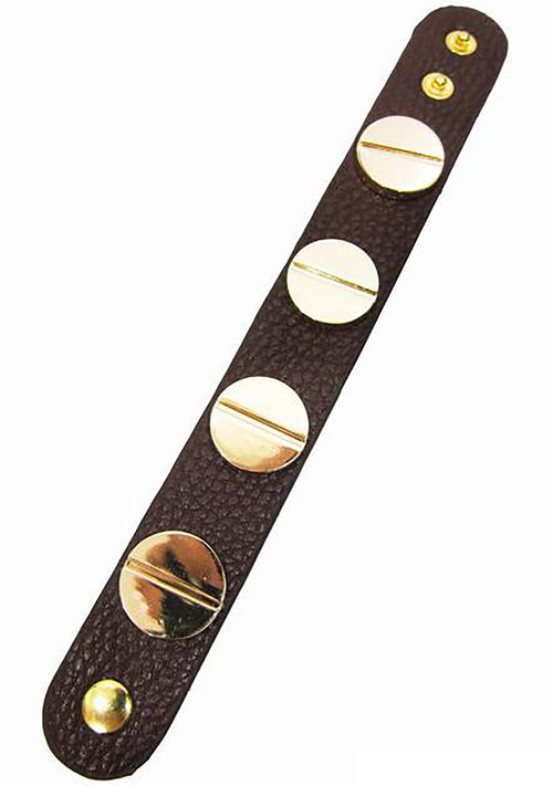 FASHÃ´ Large Screw Bracelet in Chocolate/Gold