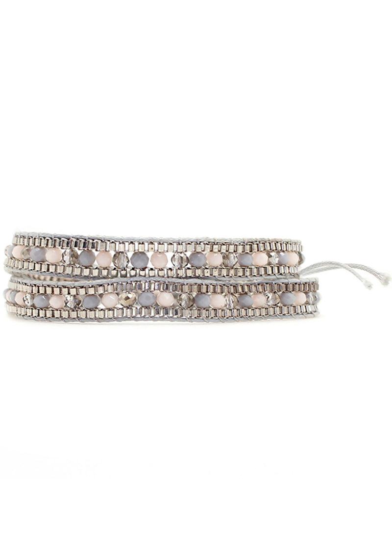 7 LUXE Stratus Beaded Double Wrap Bracelet