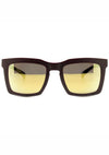 Adidas Originals Oversized Square Mirror Sunglasses in Brown/Gold