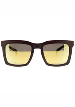 Adidas Originals Oversized Square Mirror Sunglasses in Brown/Gold