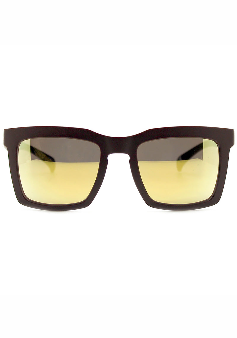 Adidas Originals Oversized Square Mirror Sunglasses in Brown/Gold