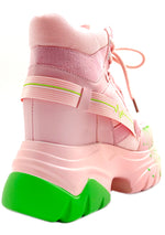 DATE 01 Techno Heartbeat Pink Platform Sneakers