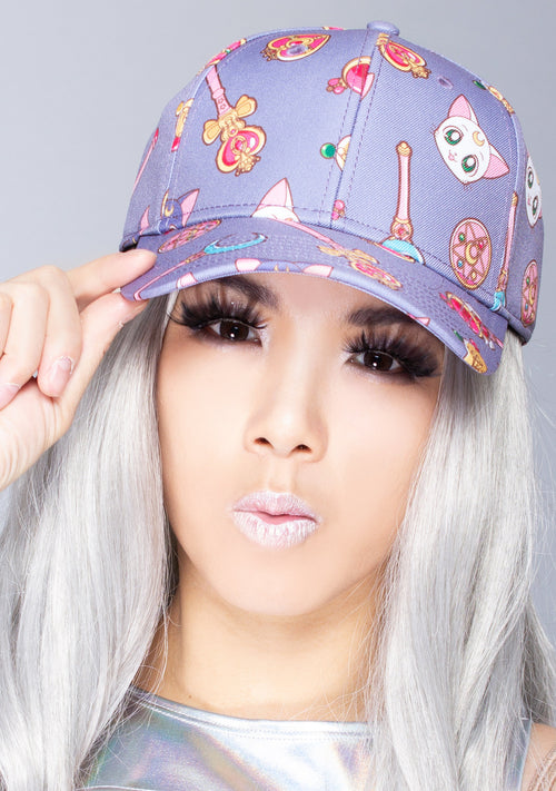 Sailor Moon Luna & Artemis AOP Snapback Raglan Hat