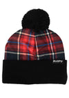 X Hello Kitty Plaid Punk Pom Beanie