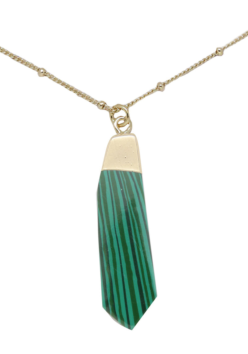 Wisdom Malachite Gemstone Necklace