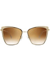 Becky Sunglasses in Gold/Brown Gradient