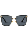 Bella V Polarized Sunglasses in Gold/Grey