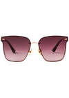 Bella V Sunglasses in Rose Gold/Wine Gradient