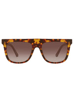 Stevie Polarized Sunglasses in Amber Tortoise/Brown Gradient