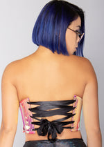 Thrill Seeker Iridescent Bustier Top