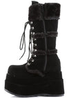 BEAR 202 Furget Me Not Black Platform Boots