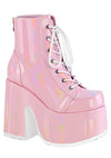 CAMEL 203 Daddy's Girl Holographic Pink Platform Boots