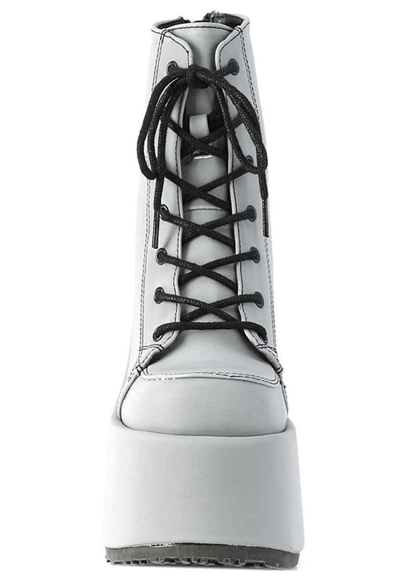 CAMEL 203 Flash Bomb Reflective Grey Platform Boots