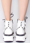 EMILY 315 Pure Love White Platform Boots