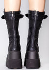 SHAKER 70 Disruptive Behavior Black Platform Boots