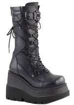 SHAKER 70 Disruptive Behavior Black Platform Boots