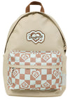 Kaleido Series Plus One Mini Backpack in Mushroom Checked