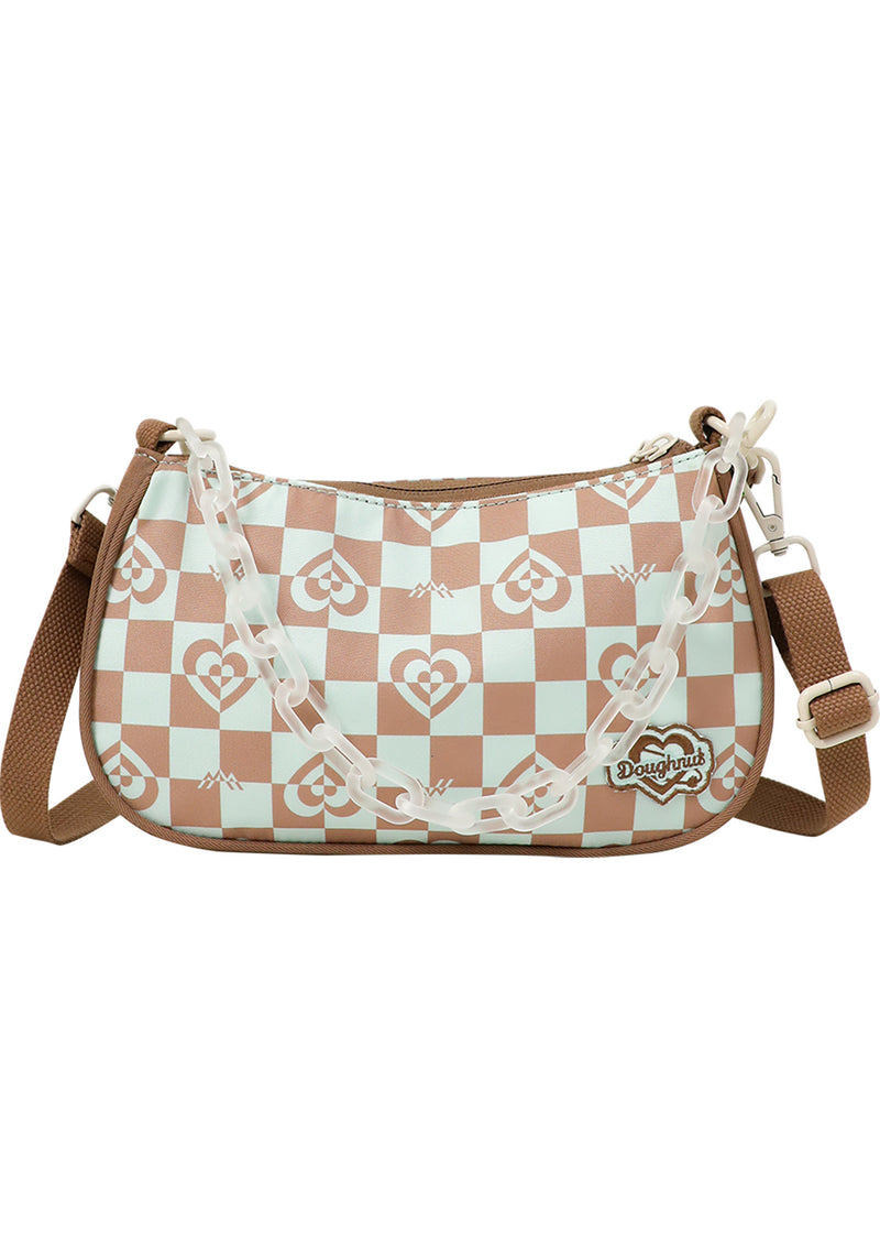 Kaleido Series Priestess Crossbody Bag in Mushroom Checked