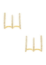 Sparkle Triple Illusion Ear Wrap Earrings