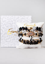 Black Orchid Bracelet Stack