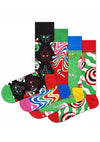 Psychedelic Candy Cane Socks Gift Box Set