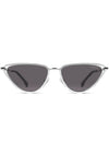 KOMONO Gigi Sunglasses in Silver/Smoke