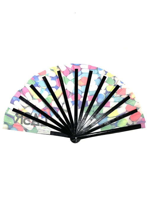 Happy Pills UV Reactive Rave Fan