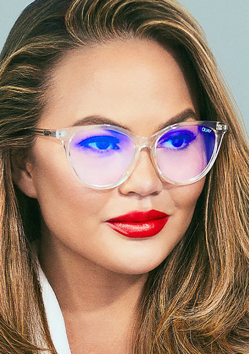 X Chrissy Teigen Blue Light All Nighter Glasses in Clear