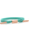 Brandy Women's Single Lace Bracelet in Turquoise/Rose Gold