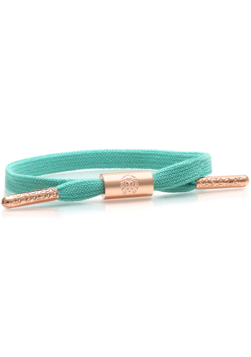 Brandy Women's Single Lace Bracelet in Turquoise/Rose Gold