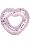 Pink Heart Glitter Pool Ring